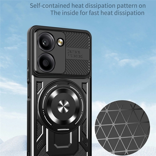 Удароустойчив калъф Magnetic Rotating Kickstand за Xiaomi Redmi A5 4G, Черен