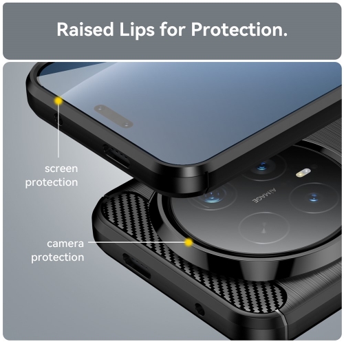 Силиконов Калъф Carbon Fibre Brushed за Honor Magic8 Pro 5G, Черен