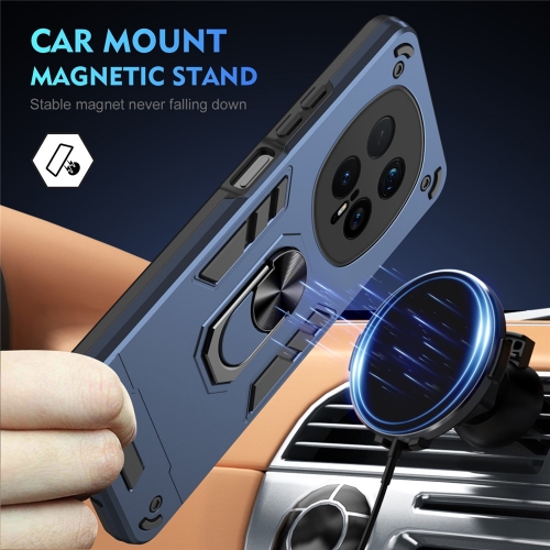 Удароустойчив калъф Hybrid Ring Holder Kickstand за Honor Magic8 Pro 5G, Син