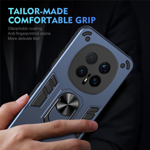 Удароустойчив калъф Hybrid Ring Holder Kickstand за Honor Magic8 Pro 5G, Син