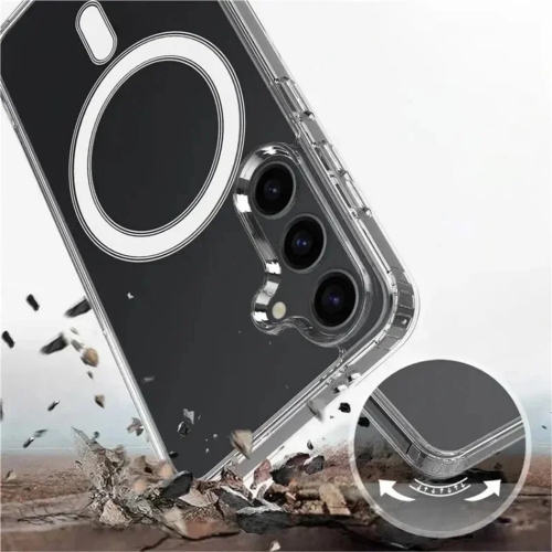 Силиконов калъф Wanlonfeng Lm2 MagSF за Samsung Galaxy S26, Прозрачен