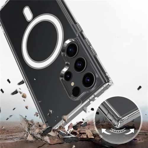 Силиконов калъф Wanlonfeng Lm2 MagSF за Samsung Galaxy S26 Ultra, Прозрачен