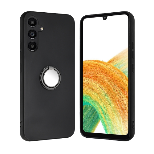 Силиконов калъф Matte Ring Kickstand за Samsung Galaxy S26, Черен