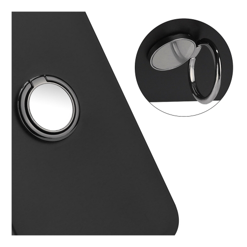 Силиконов калъф Matte Ring Kickstand за Samsung Galaxy S26 Ultra, Черен
