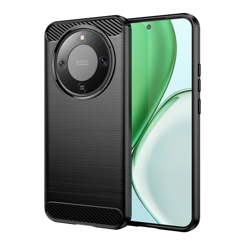 Силиконов Калъф Carbon Fibre Brushed за Honor Magic8 Lite 5G / X70 5G / X9d 5G, Черен