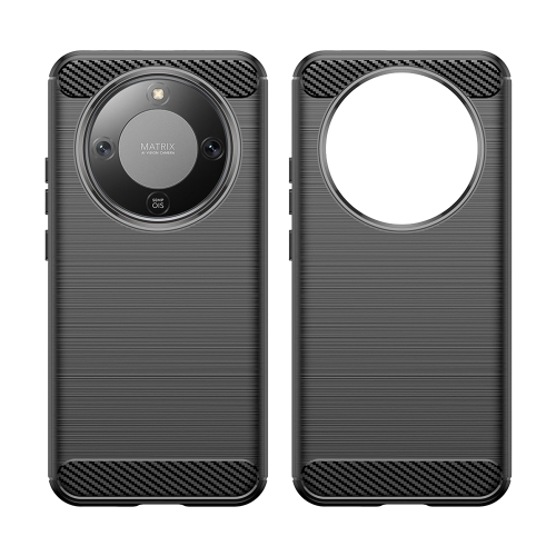 Силиконов Калъф Carbon Fibre Brushed за Honor Magic8 Lite 5G / X70 5G / X9d 5G, Черен