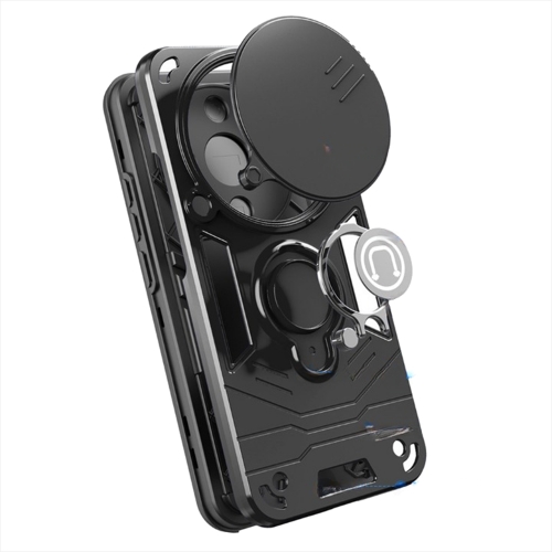 Удароустойчив калъф Camshield Kickstand за Honor X70 5G / X9d 5G / Magic8 Lite 5G, Черен