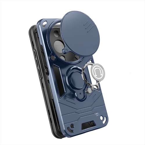 Удароустойчив калъф Camshield Kickstand за Honor X70 5G / X9d 5G / Magic8 Lite 5G, Син