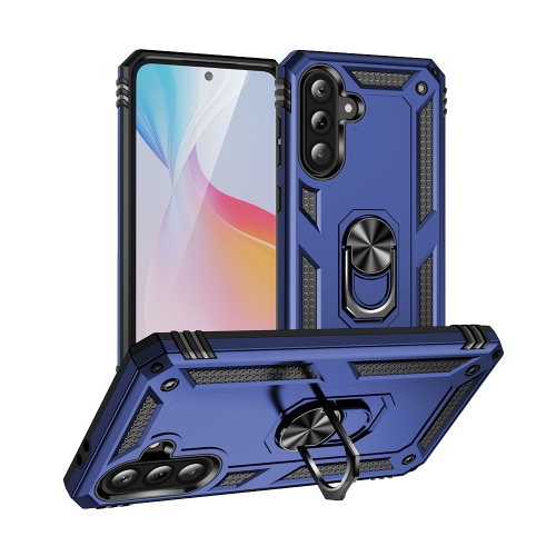 Удароустойчив гръб Ring Holder Kickstand за Samsung Galaxy A37 5G, Син