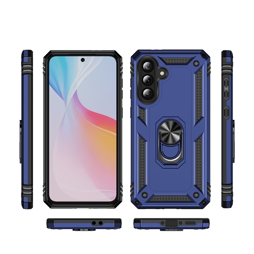 Удароустойчив гръб Ring Holder Kickstand за Samsung Galaxy A37 5G, Син