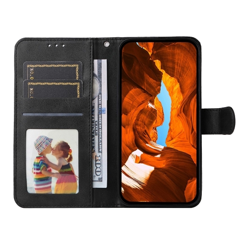 Калъф тефтер Leather Folio за Motorola Edge 50 Fusion 5G / G96 5G, Черен