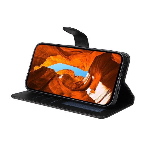 Калъф тефтер Leather Folio за Motorola Edge 50 Fusion 5G / G96 5G, Черен