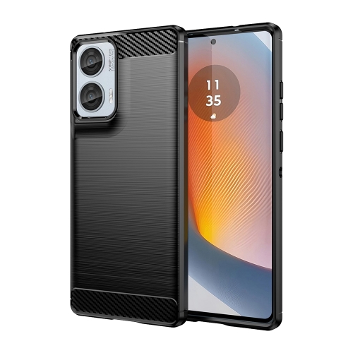 Силиконов Калъф Techsuit Carbon Fibre Brushed за Motorola Edge 50 Fusion 5G / Moto G85 5G / S50 Neo 5G, Черен