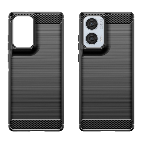 Силиконов Калъф Techsuit Carbon Fibre Brushed за Motorola Edge 50 Fusion 5G / Moto G85 5G / S50 Neo 5G, Черен