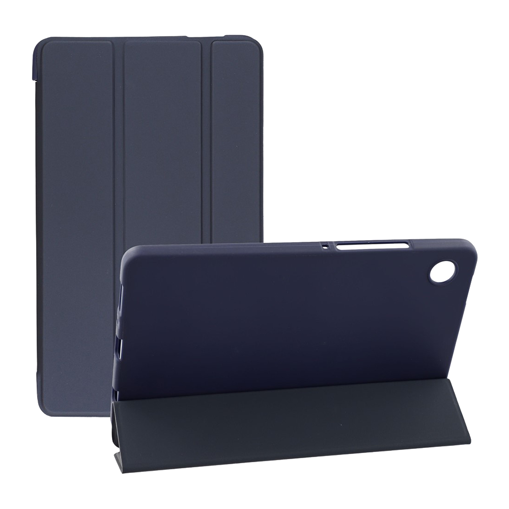 Калъф тефтер за таблет Tri-fold Stand за Samsung Galaxy Tab A11 Plus, Тъмно син