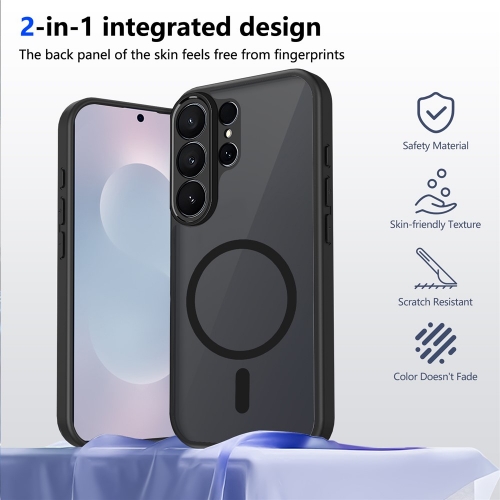 Удароустойчив калъф Matte PC + TPU Anti-Drop за Samsung Galaxy S26 Ultra, Черен