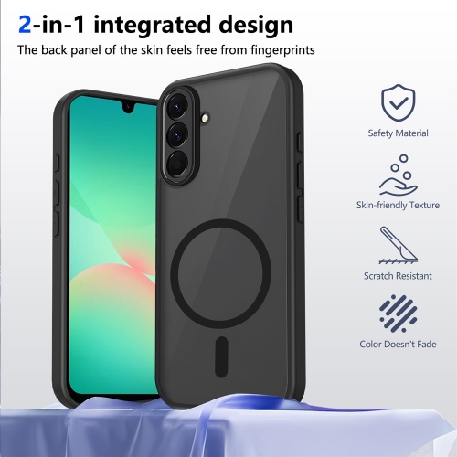 Удароустойчив калъф Matte PC + TPU Anti-Drop за Samsung Galaxy A57, Черен