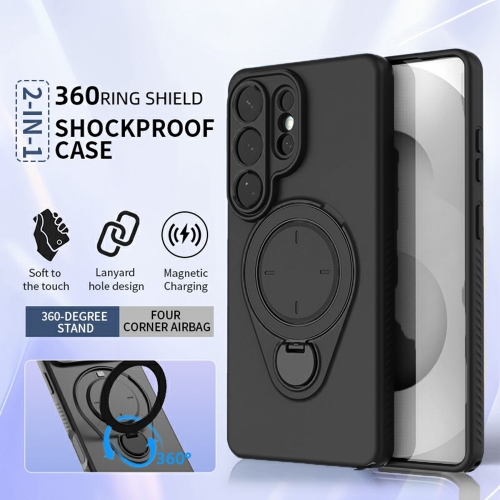 Удароустойчив Калъф Drop-proof TPU Kickstand за Samsung Galaxy S26 Ultra, Черен