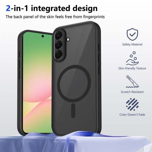 Удароустойчив калъф Matte PC + TPU Anti-Drop за Samsung Galaxy A36 / A37 5G, Черен