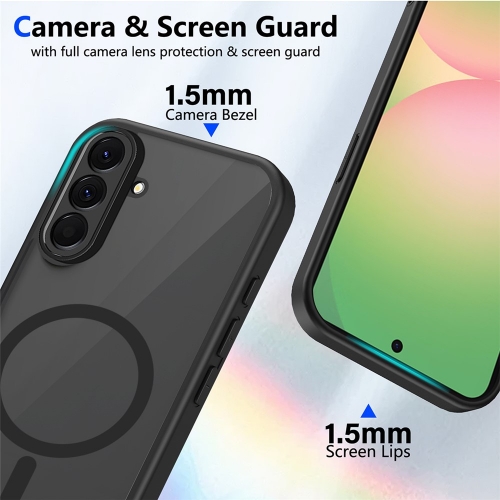 Удароустойчив калъф Matte PC + TPU Anti-Drop за Samsung Galaxy A36 / A37 5G, Черен