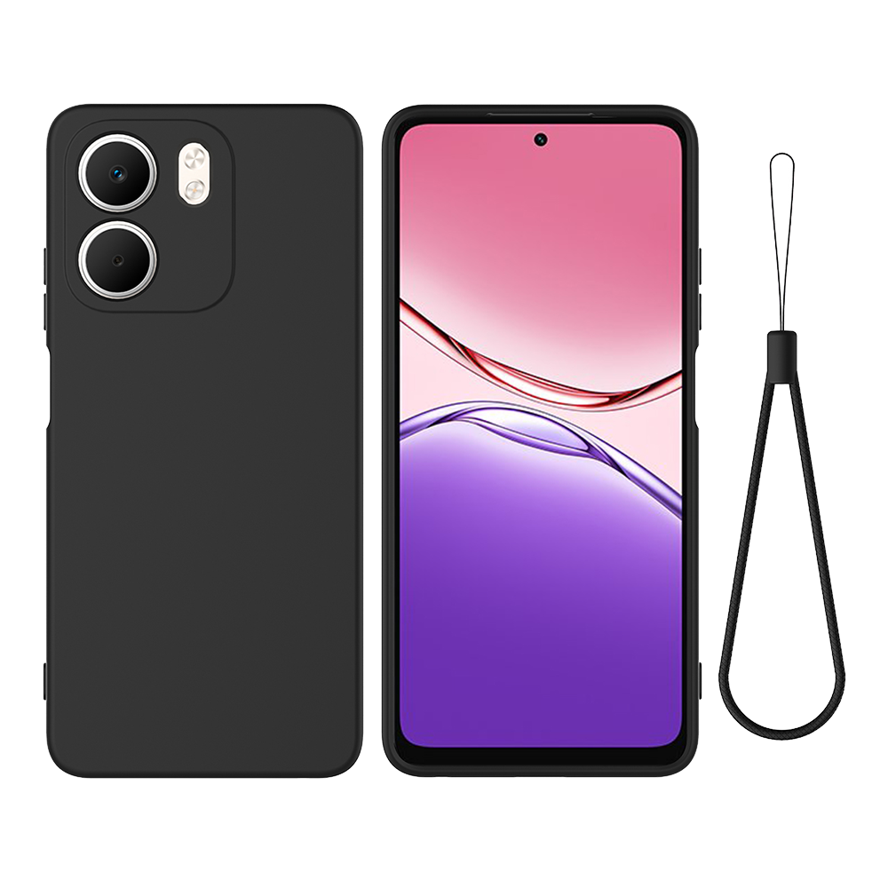 Силиконов калъф Liquid Anti-Scratch за Oppo A5x 5G / Oppo A5x 4G, Черен