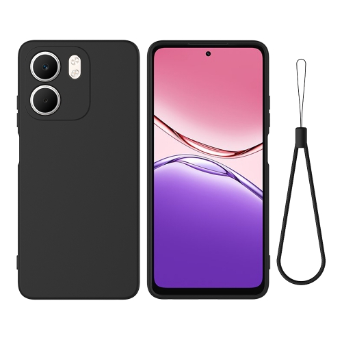 Силиконов калъф Liquid Anti-Scratch за Oppo A5x 5G / Oppo A5x 4G, Черен