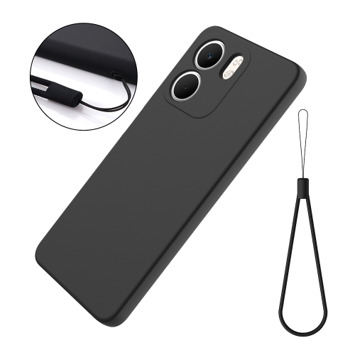 Силиконов калъф Liquid Anti-Scratch за Oppo A5x 5G / Oppo A5x 4G, Черен