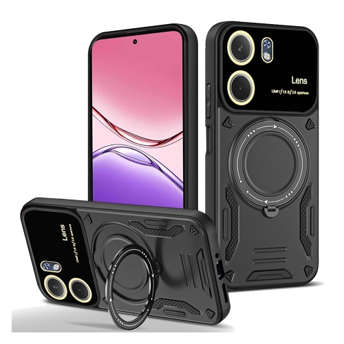Удароустойчив калъф Rotating Magnetic Kickstand за Oppo A5x 4G / 5G, Черен