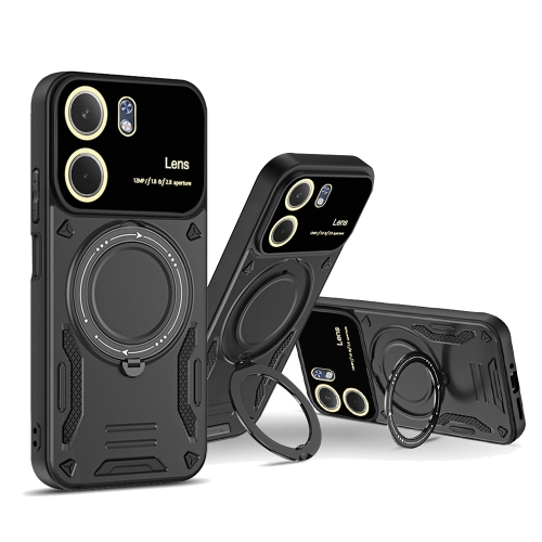 Удароустойчив калъф Rotating Magnetic Kickstand за Oppo A5x 4G / 5G, Черен