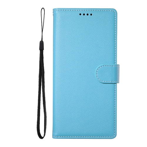 Калъф Тефтер Litchi Texture за Oppo A5x 5G / 4G, Светло син