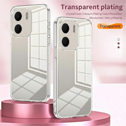 Силиконов калъф Electroplating Frame Soft TPU за Oppo A5x 5G, прозрачен