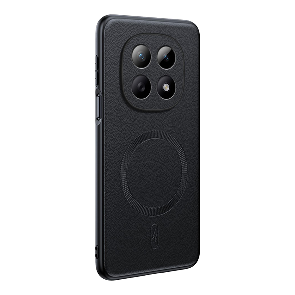Калъф Magnetic Case Leather Coated за Xiaomi Redmi Note 15 4G, Черен