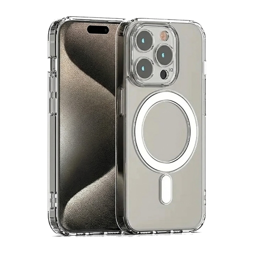 Удароустойчив калъф Mag Cover MagSF за Iphone 15 pro, Прозрачен