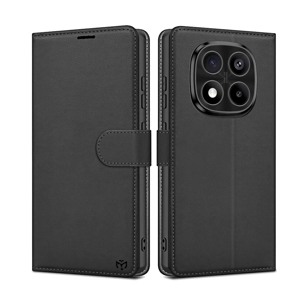 Калъф Тефтер Techsuit Leather Folio за Xiaomi Redmi Note 15 Pro 5G, Черен