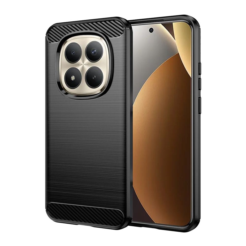Силиконов Калъф Techsuit Carbon Fibre Brushed за Xiaomi Redmi Note 15 Pro+ 5G, Черен