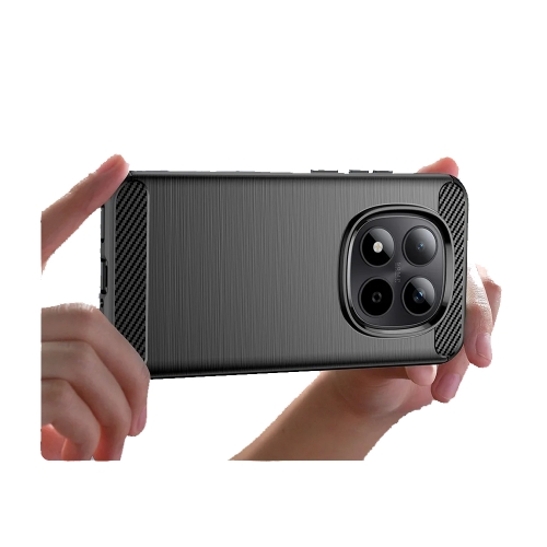 Силиконов Калъф Techsuit Carbon Fibre Brushed за Xiaomi Redmi Note 15 Pro+ 5G, Черен