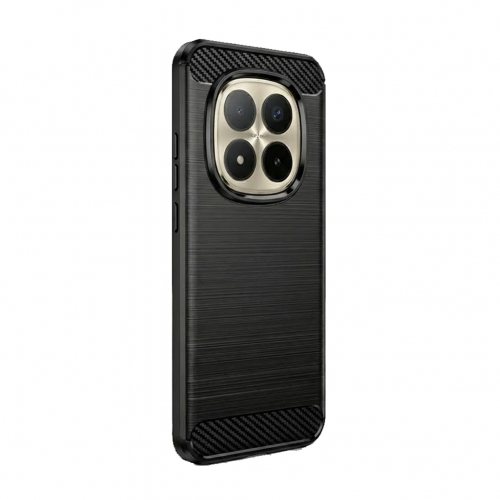 Силиконов Калъф Techsuit Carbon Fibre Brushed за Xiaomi Redmi Note 15 Pro 5G, Черен