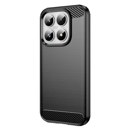 Силиконов Калъф Techsuit Carbon Silicone за Xiaomi 17, Черен