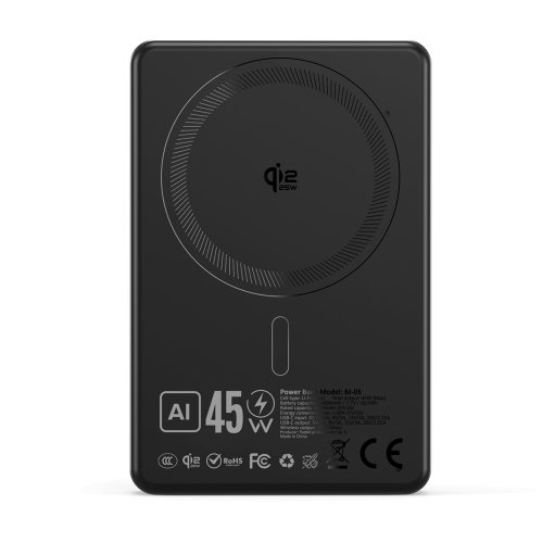 Външна батерия Blavec, 10000mAh, BJ-05 Ultra, Type C - Qi2.2 25W + PD 45W, PBBJ05-QI22MC10B, черен