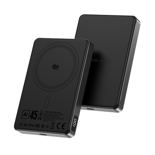 Външна батерия Blavec, 10000mAh, BJ-05 Ultra, Type C - Qi2.2 25W + PD 45W, PBBJ05-QI22MC10B, черен