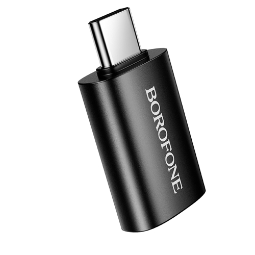 Преходник адаптер Borofone BV26C, Type C към USB-А, черен