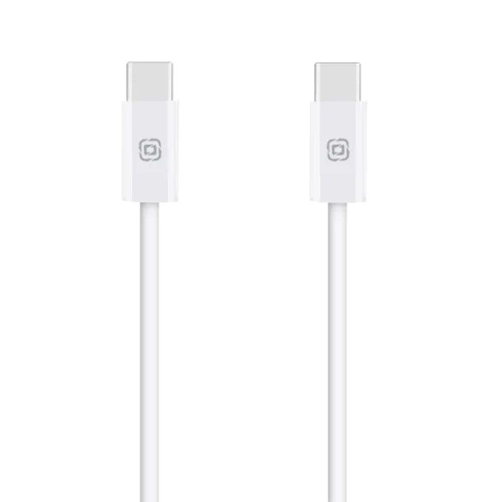 Кабел Obal-Me LongRun USB-C към USB-C, 60W, 1m, бял