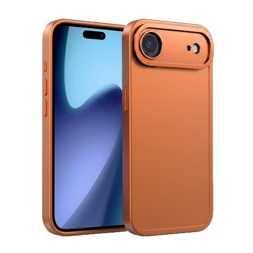 Силиконов калъф Matt TP18 за iPhone 17 Air, оранжев