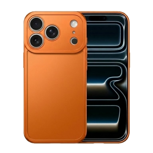 Силиконов калъф Matt TP18 за iPhone 17 Pro, оранжев