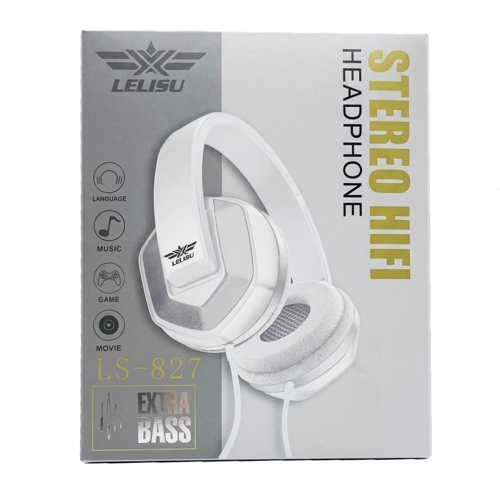 Слушалки за компютър Lelisu LS-827 с микрофон, 3.5mm, черен