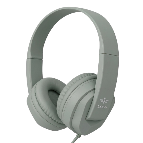 Слушалки за компютър Lelisu LS-827 с микрофон, 3.5mm, сив