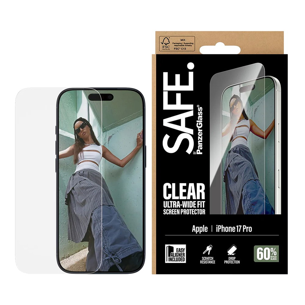 Стъклен протектор Safe UWF EasyAligner за iPhone 17 Pro