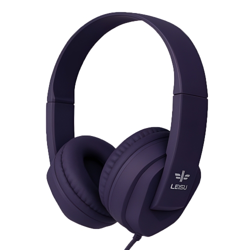 Слушалки за компютър Lelisu LS-827 с микрофон, 3.5mm жак, лилав