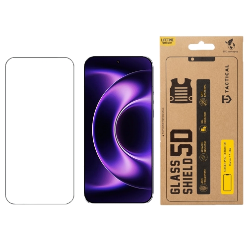 Стъклен протектор 5D Shield Tactical за Xiaomi 17 Ultra, черен