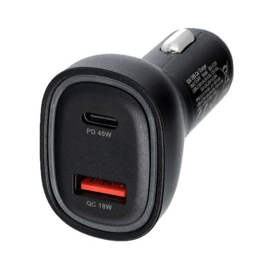 Зарядно за кола Blue Star, USB C + USB A, QC3.0, PD AFC, PPS, 63 W, черен